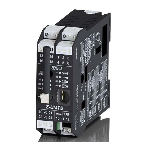意大利Seneca HSPA+五波段数据记录器，配有全球定位系统接收器、内置输入/输出、遥控功能和高级编程语言Z-UMTS
